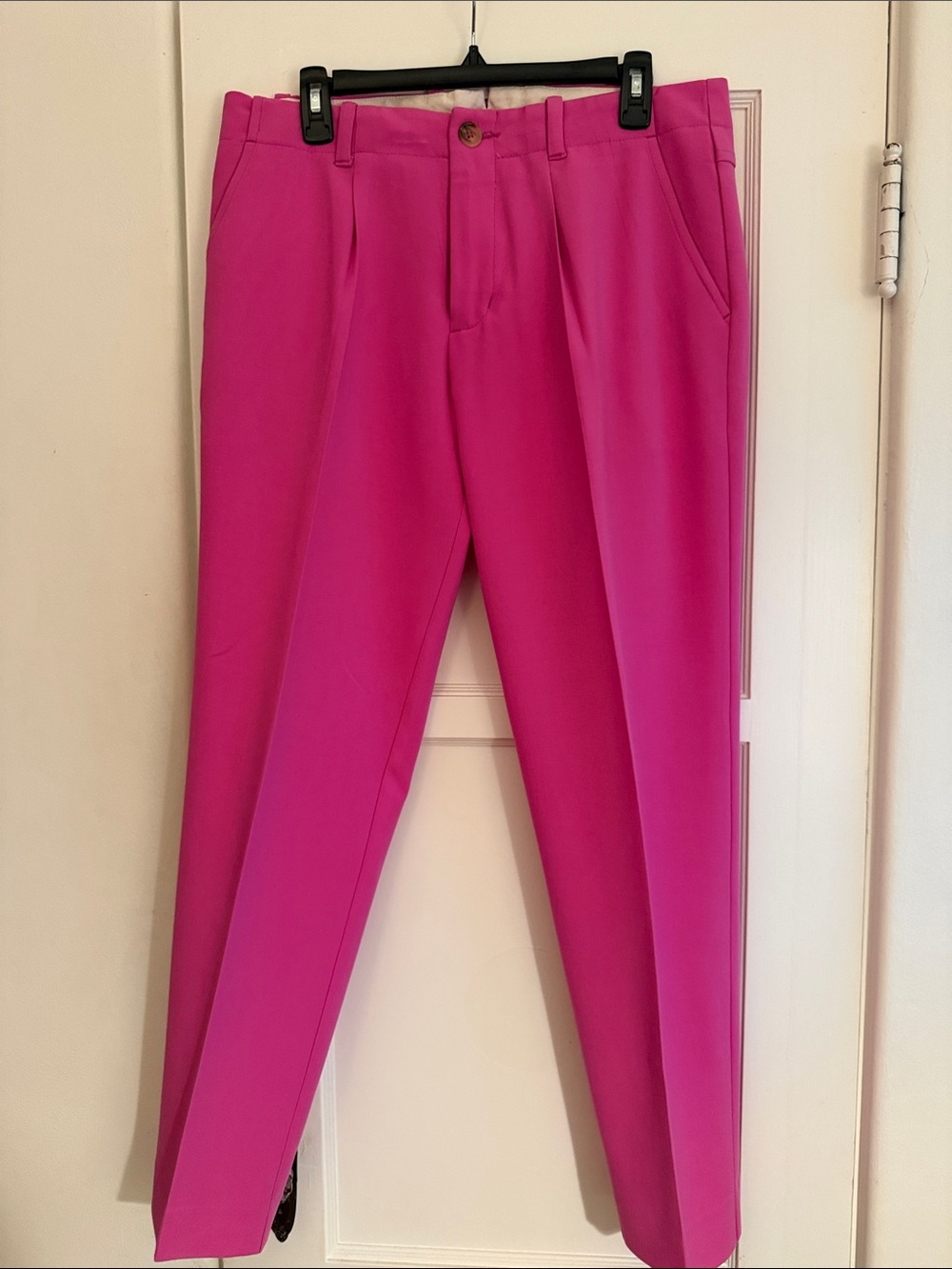 Men's Dress Trousers in Vibrant Fuchsia Pink